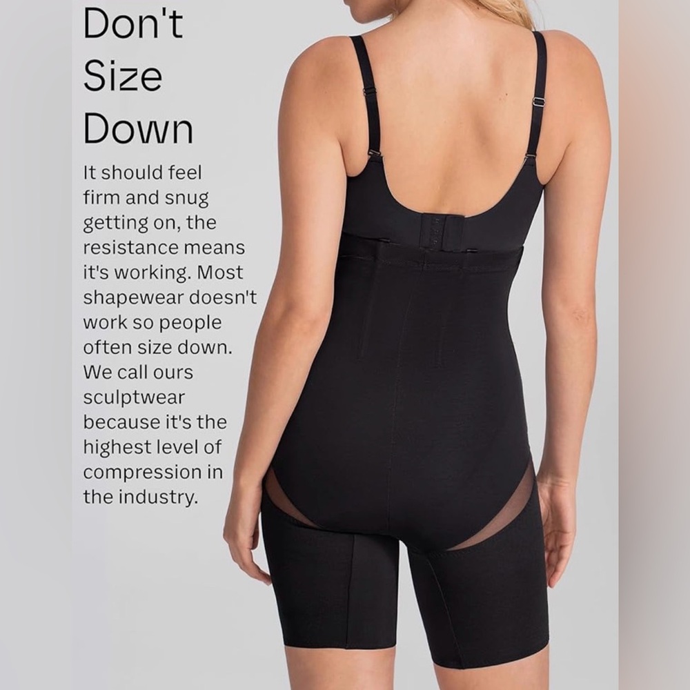 HONEYLOVE Black/Nude SuperPower Shorts Shapewear Plus Size 1X NWT $89 - Picture 3 of 9